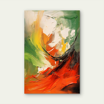 Abstract Oil Palette Knife Art 40x60cm Metal Print Ready to Hang