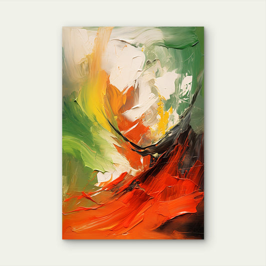 Abstract Oil Palette Knife Art 40x60cm Metal Print Ready to Hang