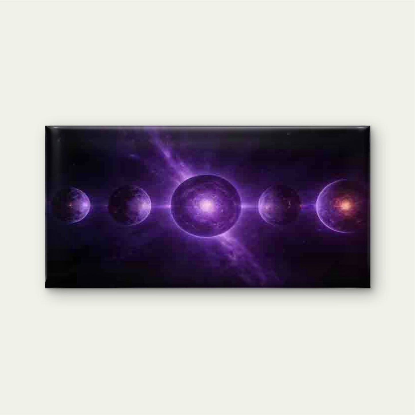 Purple Cosmic Galaxy Wall Art Canvas Office Home Room Framed 120x60cm - Bella Home Decor