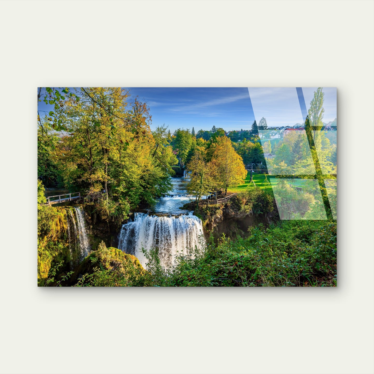 Rastoke Slunjcica Waterfalls Village  Acrylic Glass Printing Wall Art Australian Made Quality