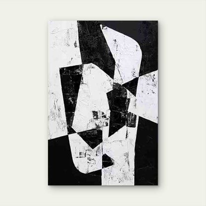 Black White Gray Beige Brown Abstract 60x90cm Metal Print Ready to Hang - Bella Home Decor