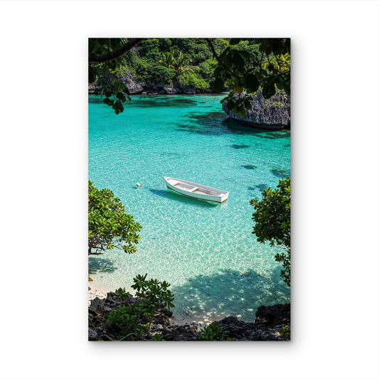 Crystal Clear Tropical Paradise 40x60cm Metal Print Ready to Hang