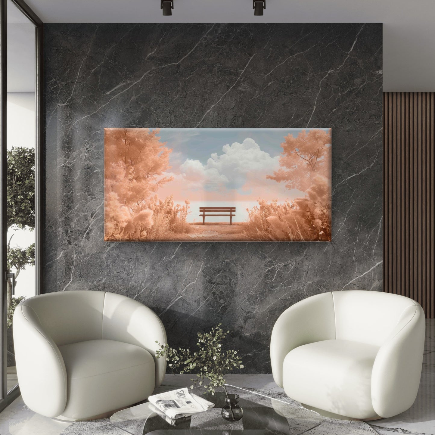 Serene Moment In A Dreamlike Wall Art Canvas Office Home Room Framed 120x60cm - Bella Home Decor
