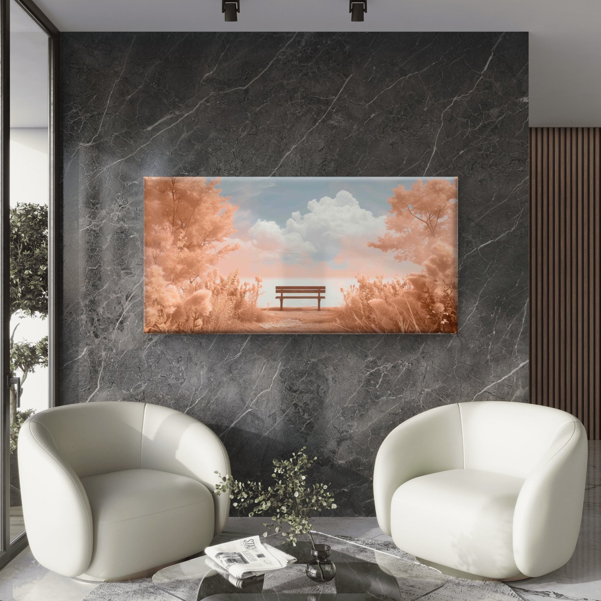 Serene Moment In A Dreamlike Wall Art Canvas Office Home Room Framed 120x60cm - Bella Home Decor