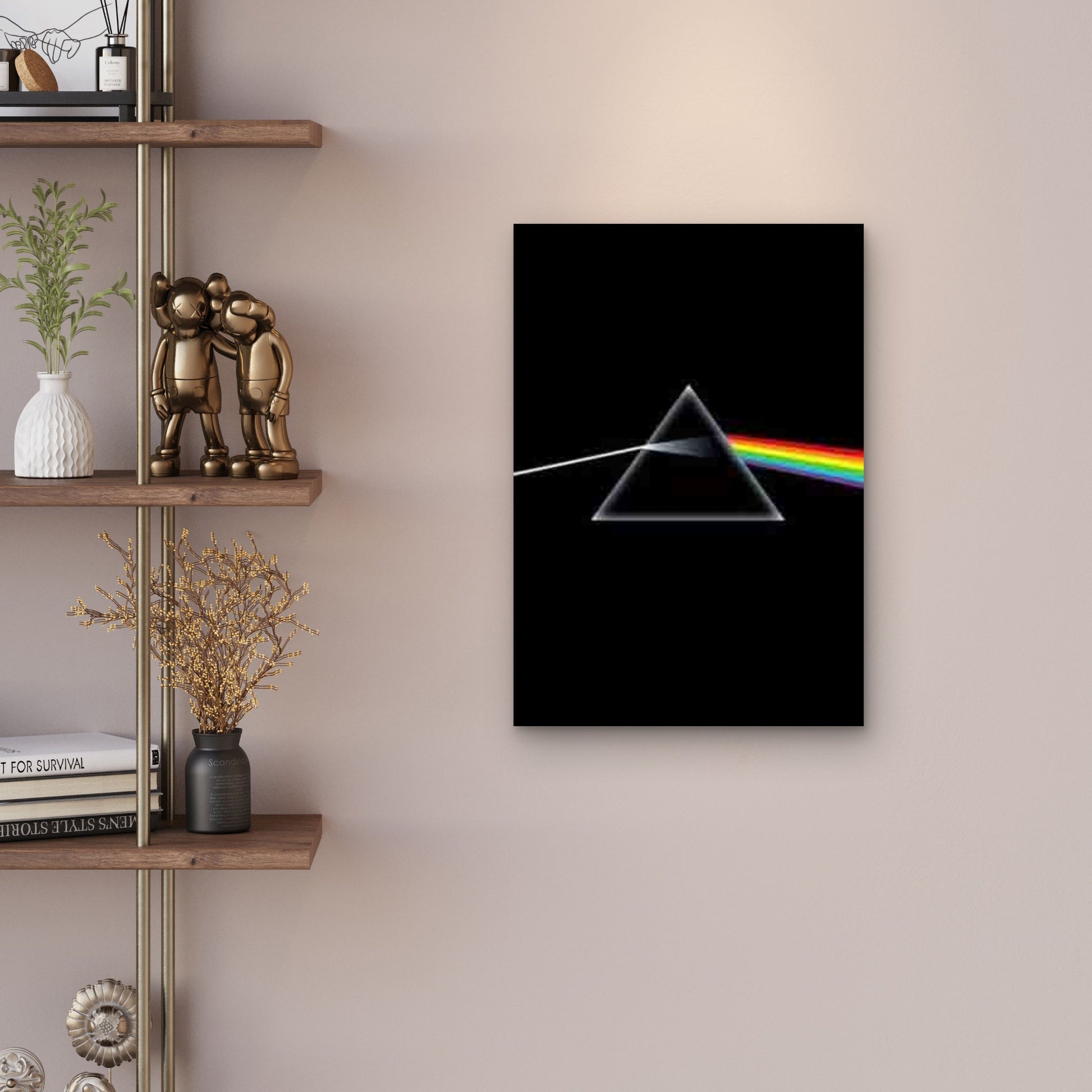 Abstract Art of Prisms And Light 60x90cm Metal Print Ready to Hang - Bella Home Decor