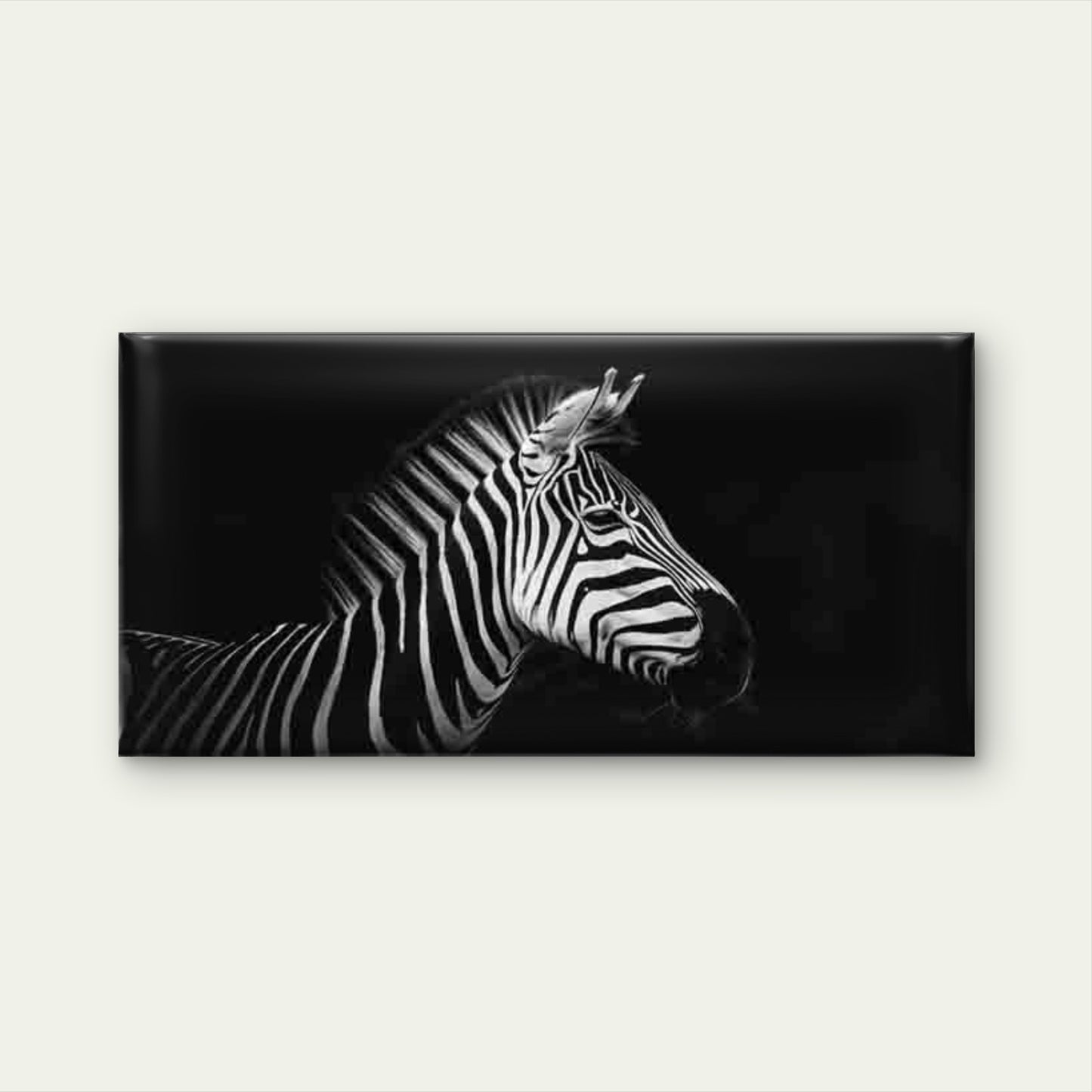 Close-Up of a Zebra Head Wall Art Canvas Office Home Room Framed 120x60cm