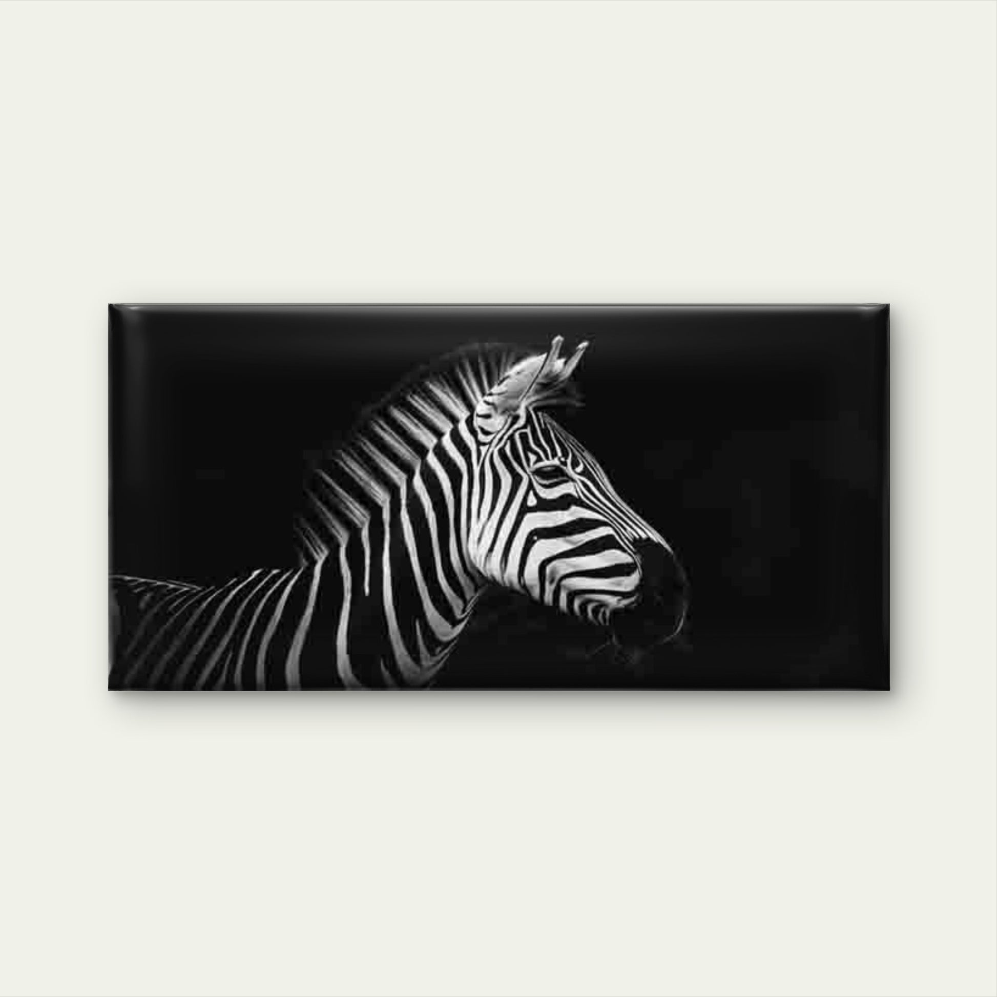Close-Up of a Zebra Head Wall Art Canvas Office Home Room Framed 120x60cm