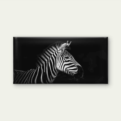 Close-Up of a Zebra Head Wall Art Canvas Office Home Room Framed 120x60cm