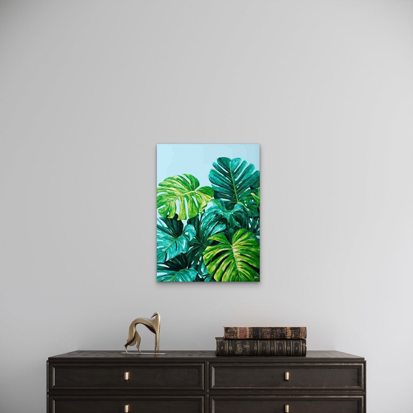 Tropical Plant Art Monstera Art 60x90cm Metal Print Ready to Hang