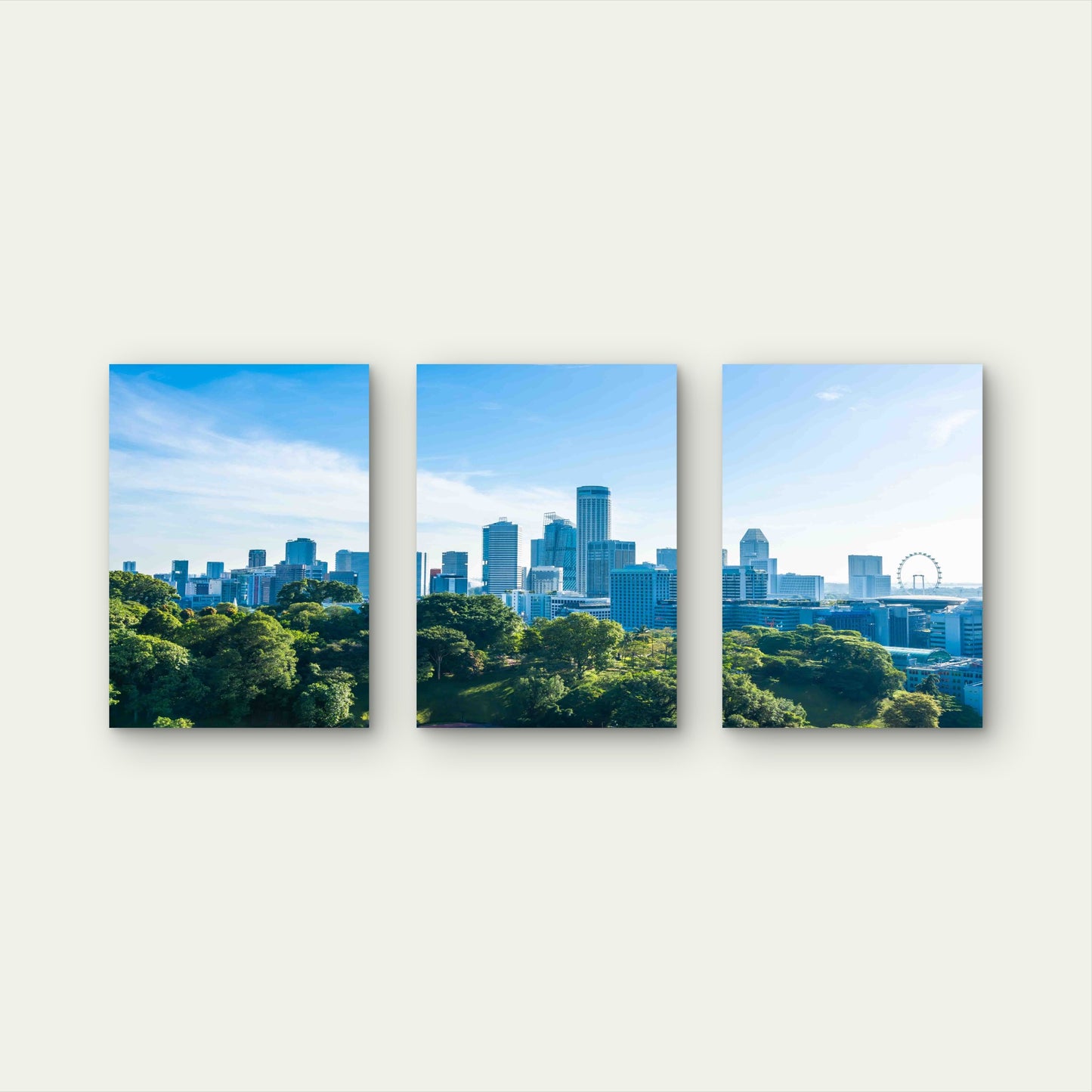 3pcs Beautiful Architecture Building Metal Print Ready to Hang Art