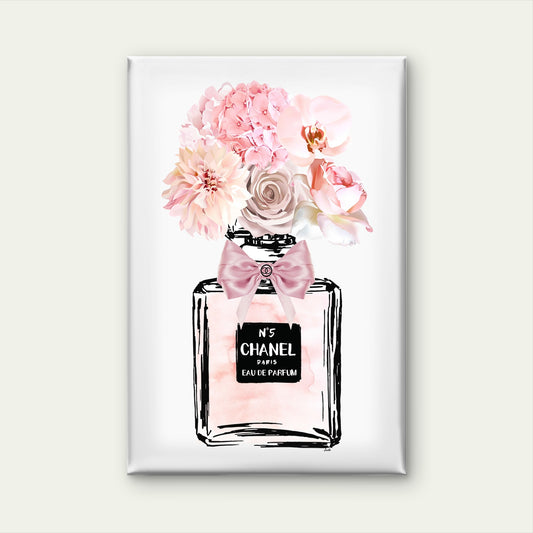 Fashion Perfume Bottle with Flowers Print 100% Australian Made