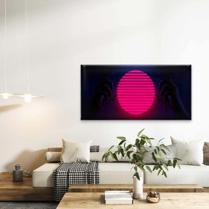 Futuristic Cyberpunk City Wall Art Canvas Office Home Room Framed 120x60cm - Bella Home Decor