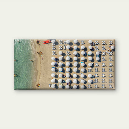 Ocean Sand Sea Drone Photo Wall Art Canvas Office Home Room Framed 120x60cm