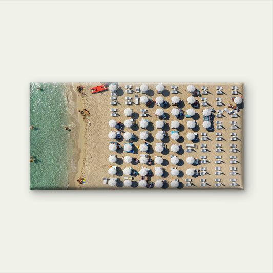Ocean Sand Sea Drone Photo Wall Art Canvas Office Home Room Framed 120x60cm
