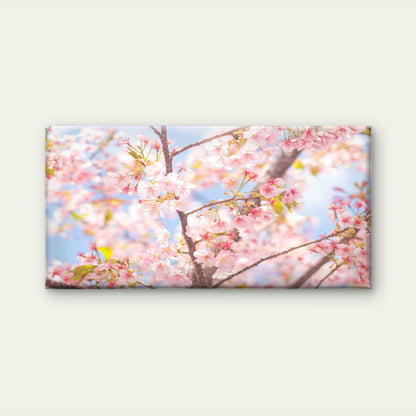 Cherry Blossoms In Sunlight Wall Art Canvas Office Home Room Framed 120x60cm