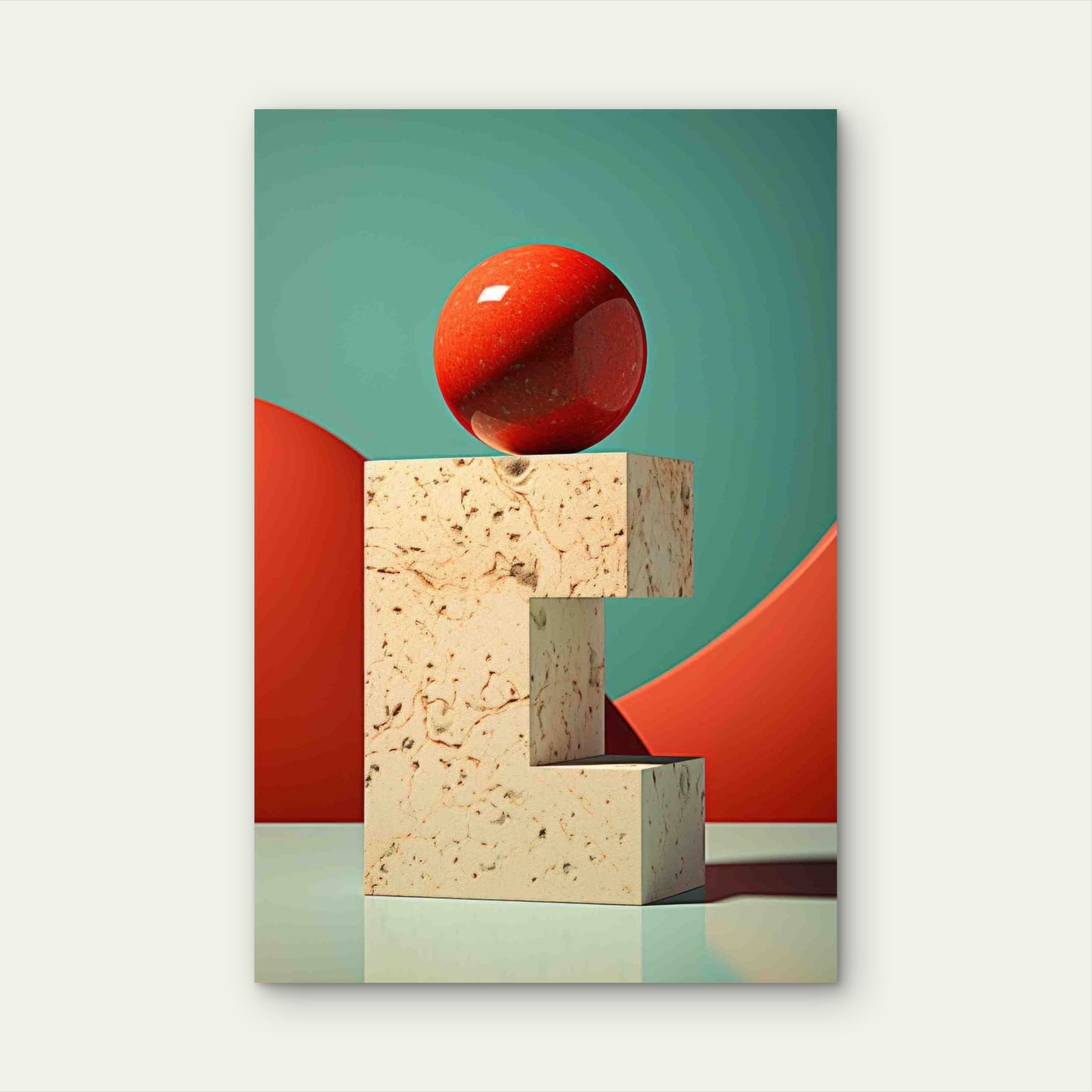 Abstract Creative 3D Sphere 60x90cm Metal Print Ready to Hang