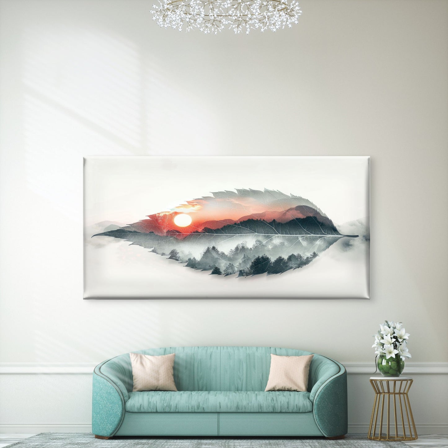 Nature's Peaceful Morning View Wall Art Canvas Office Home Room Framed 120x60cm