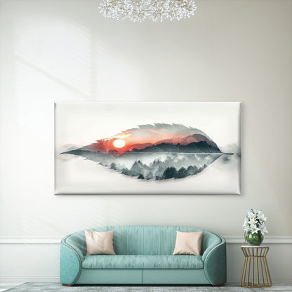 Nature's Peaceful Morning View Wall Art Canvas Office Home Room Framed 120x60cm