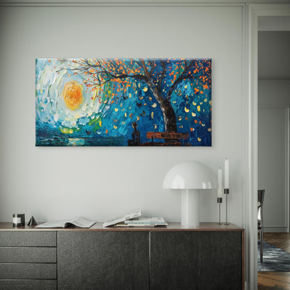 Solitude and Peace Painting Wall Art Canvas Office Home Room Framed 120x60cm