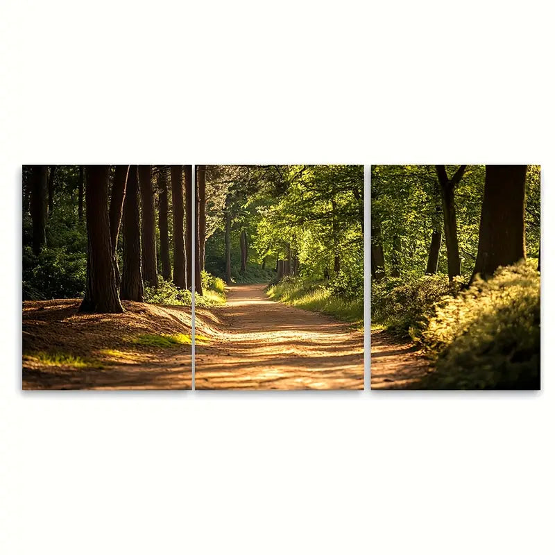 3pcs Chicksands Biking Wrest Park Wall Art Set Canvas Framed 60x90cm - High Quality Print 100% Australian Made Wall Canvas Ready to Hang - Bella Home Decor