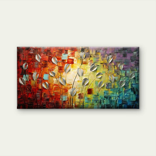 Abstract Artwork Flowers Wall Art Canvas Office Home Room Framed 120x60cm