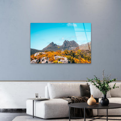 Tasmanian Wilderness Mountain Ridge Acrylic Glass Printing Wall Art Australian Made Quality