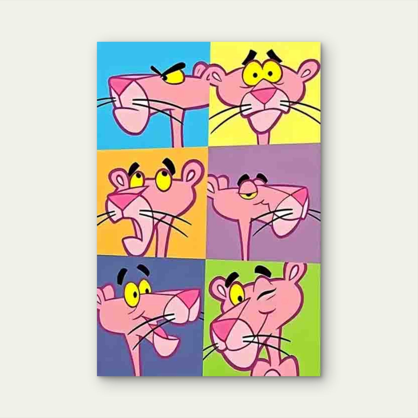 Cartoon Style Collage 60x90cm Metal Print Ready to Hang