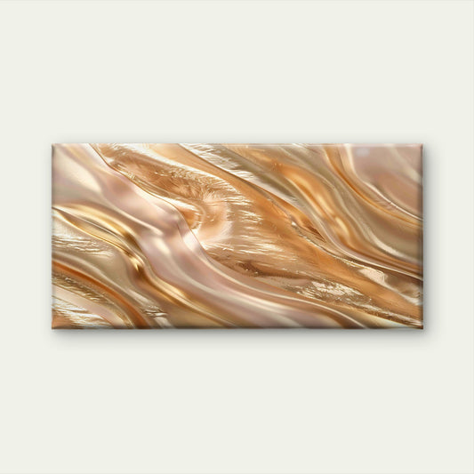 Liquid Satin Flowing Wave Wall Art Canvas Office Home Room Framed 120x60cm - Bella Home Decor