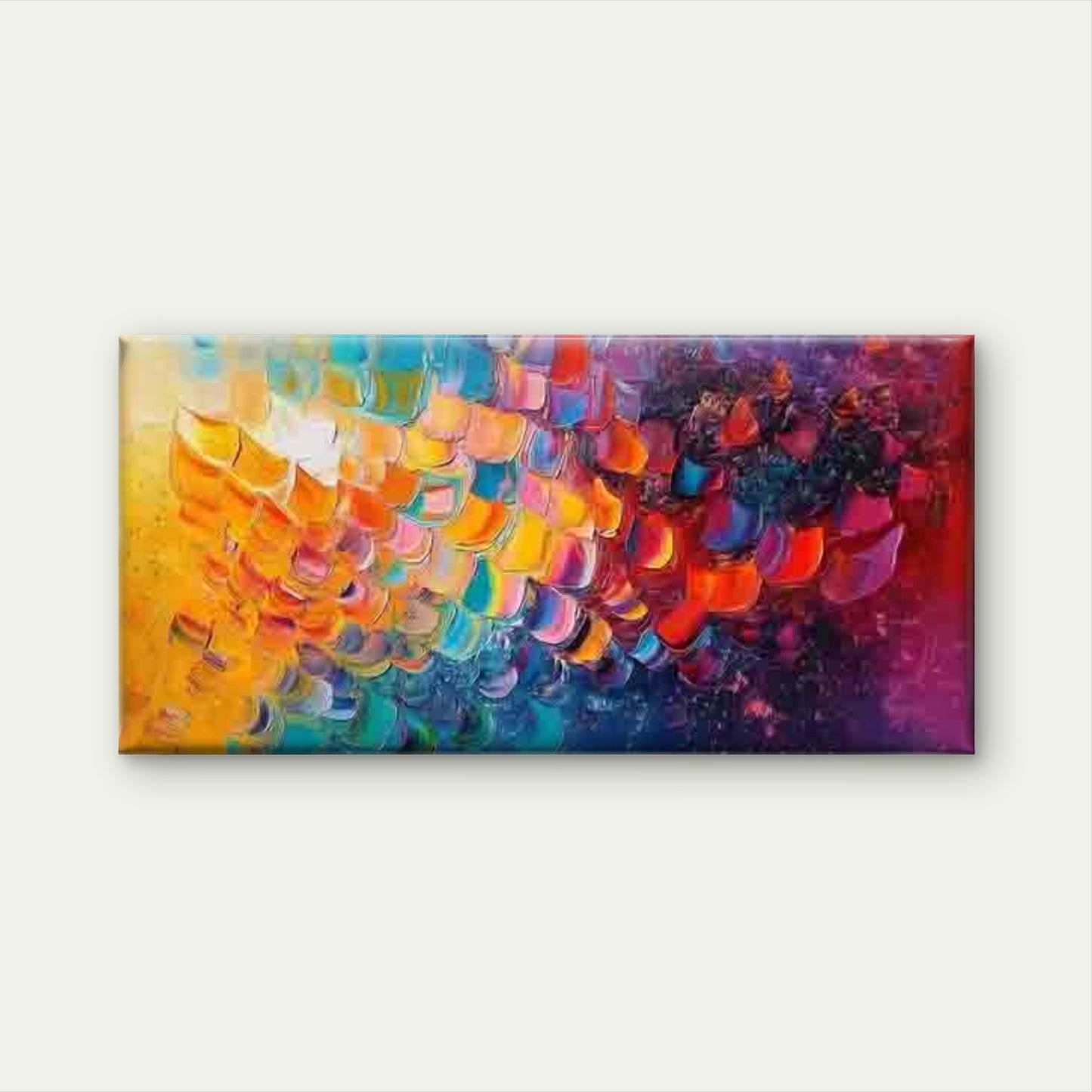 Abstract Colorful Impasto Art Wall Art Canvas Office Home Room Framed 120x60cm