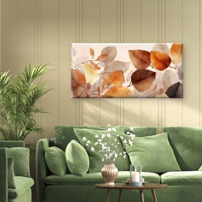 Autumn Maple Leaves Wall Art Canvas Office Home Room Framed 120x60cm