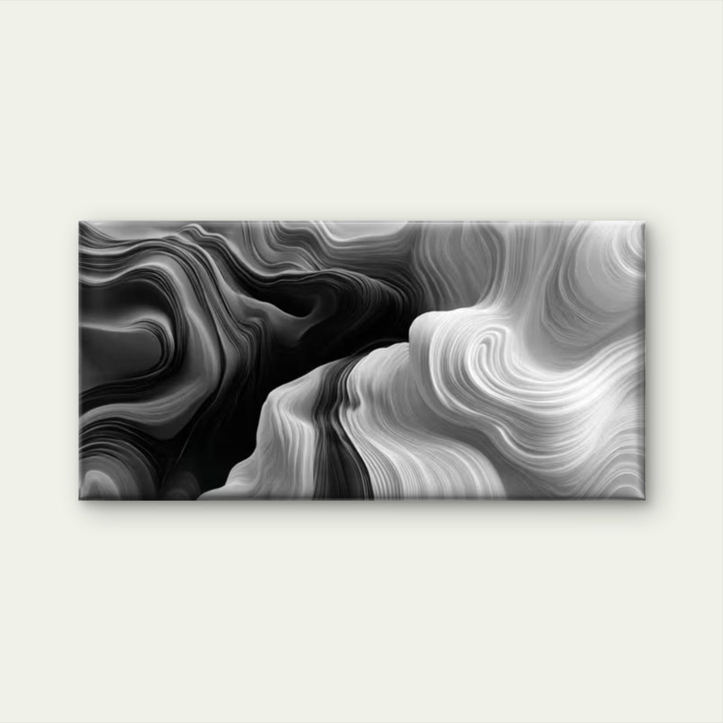 Minimalist & Swirling Pattern Wall Art Canvas Office Home Room Framed 120x60cm - Bella Home Decor