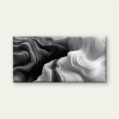 Minimalist & Swirling Pattern Wall Art Canvas Office Home Room Framed 120x60cm - Bella Home Decor