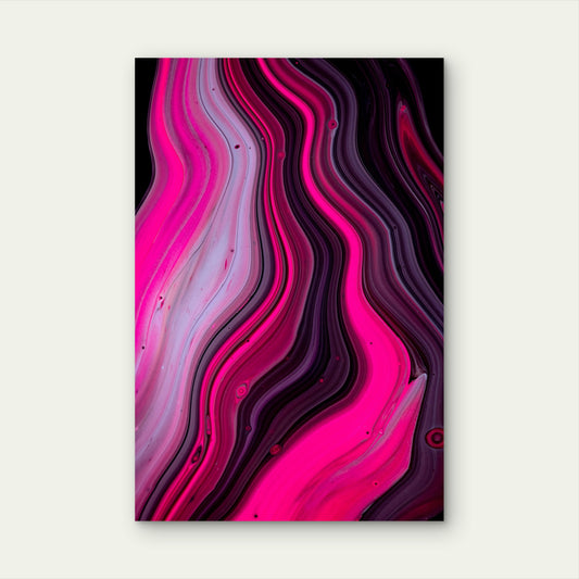 Mesmerizing Marble Effect with Flowing Colors 40x60cm Metal Print Ready to Hang