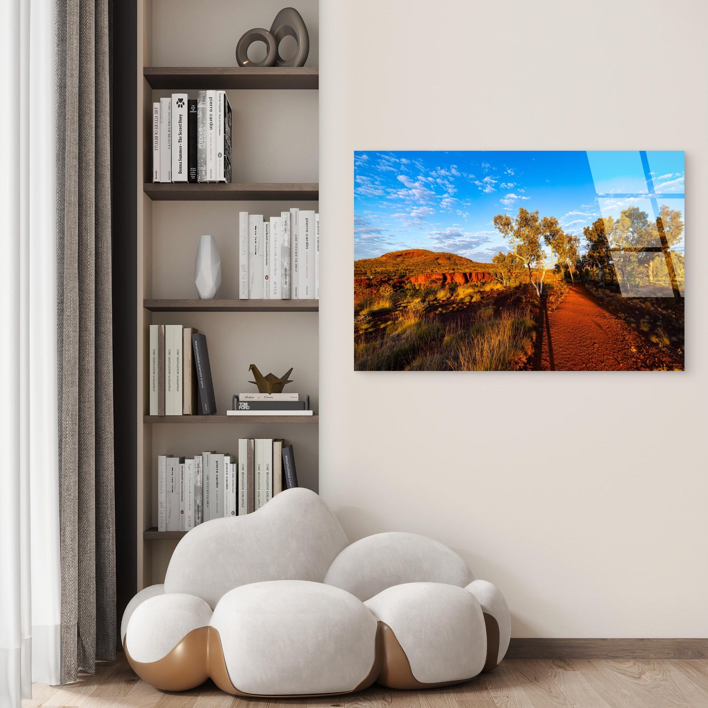 Karijini Outback Red Dirt Road Gum Tree Acrylic Glass Printing Wall Art Australian Made Quality
