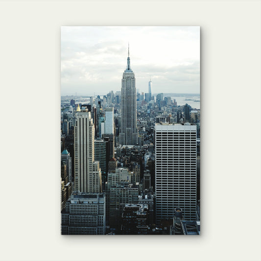 Manhattan Against Sky 60x90cm Metal Print Ready to Hang