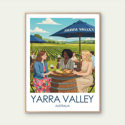 Yarra Valley, Victoria, Australia Home Decor Premium Quality Vintage Travel Poster Print Choose Your Sizes