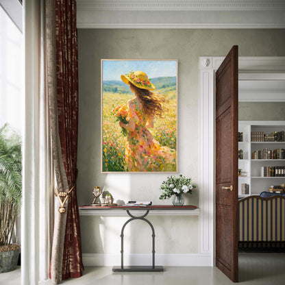 Textured Painting Romantic Summer Wildflower  Premium quality Poster print choose your sizes