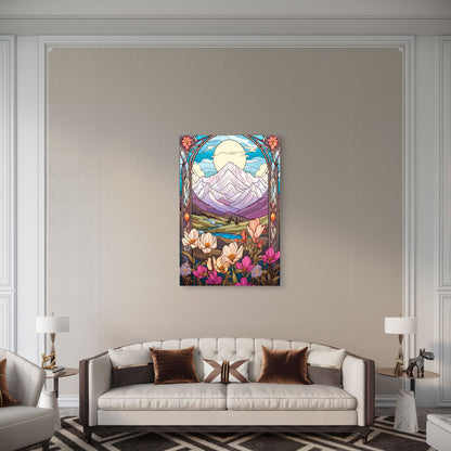 Mountain Valley River Pink Tulip 40x60cm Metal Print Ready to Hang