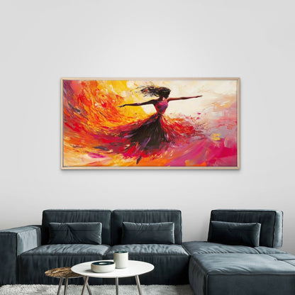 Abstract Swirl Art Dancer Wall Art Canvas Office Home Room Framed 120x60cm