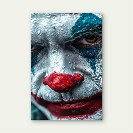 Joker Movie Rain Face Joaquin Phoenix 40x60cm Metal Print Ready to Hang