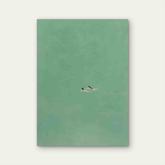 Abstract Minimalist Ocean Wave Metal Print Ready to Hang