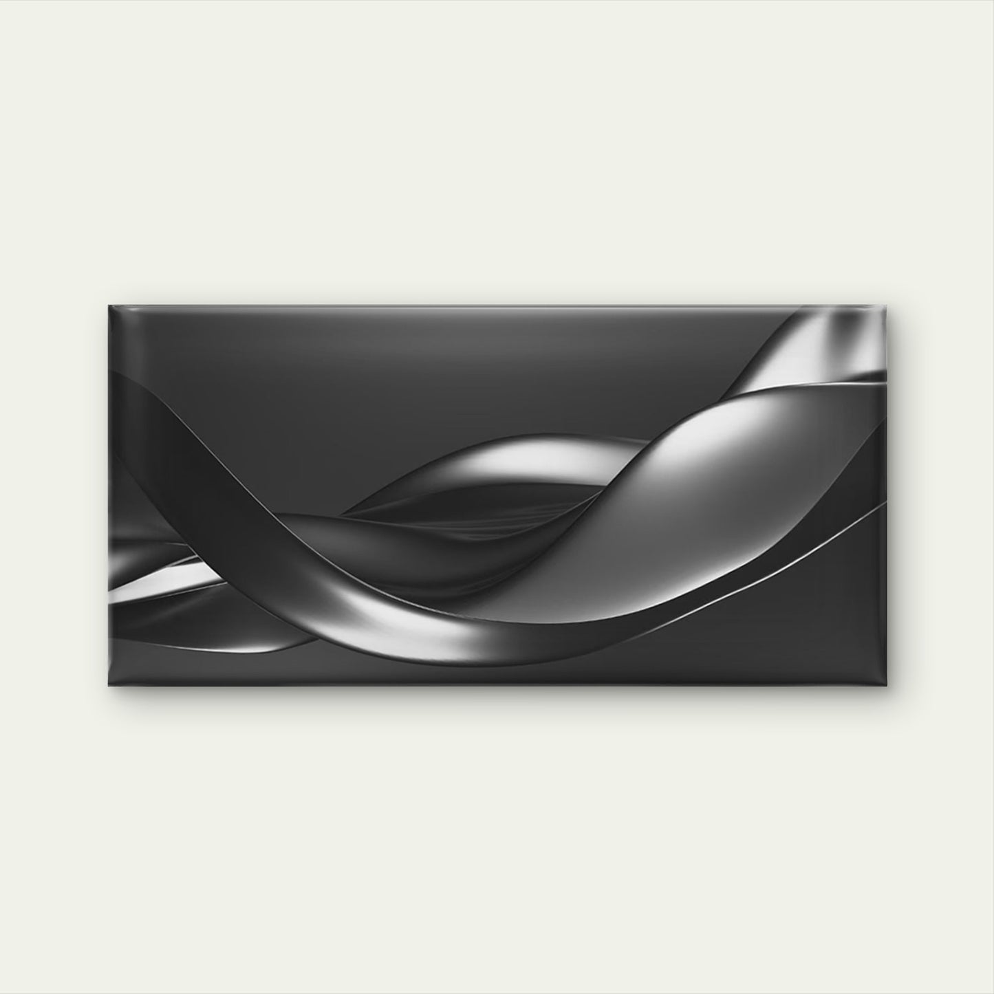 Shades Of Grey Waves Wall Art Canvas Office Home Room Framed 120x60cm