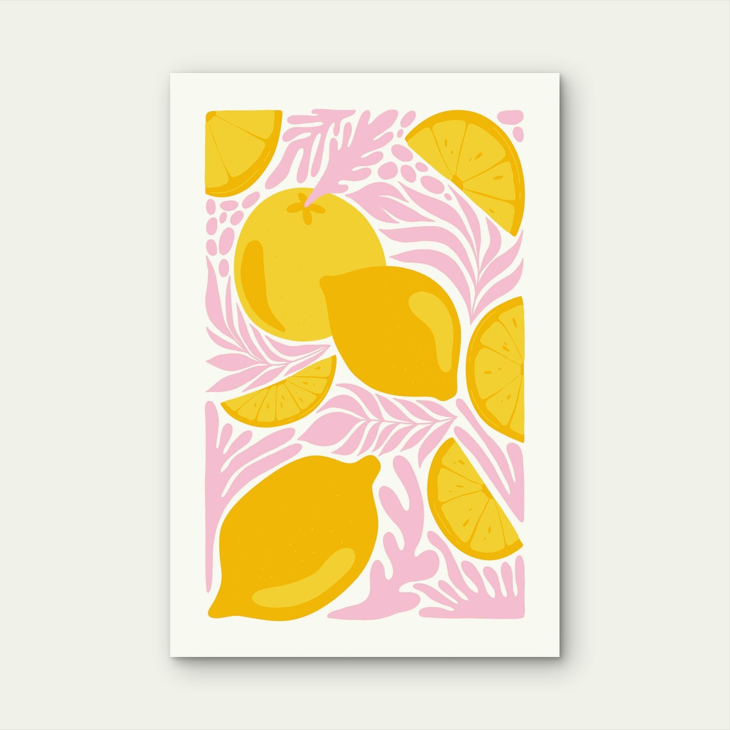 Cute Lemons 60x90cm Metal Print Ready to Hang