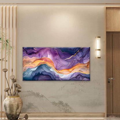 Abstract Art Alcohol Ink Sea Wall Art Canvas Office Home Room Framed 120x60cm