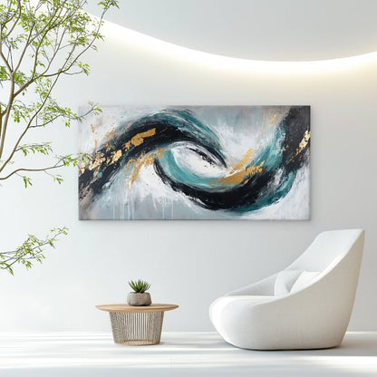 Dynamic Wave Decor Wall Art Canvas Office Home Room Framed 120x60cm