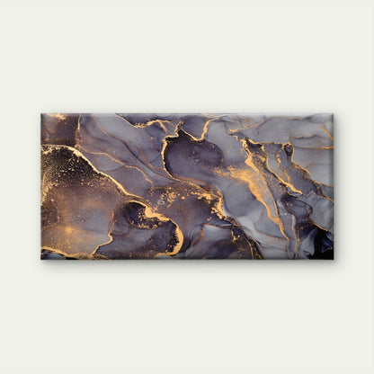 Abstract Gold And Grey Flow Wall Art Canvas Office Home Room Framed 120x60cm