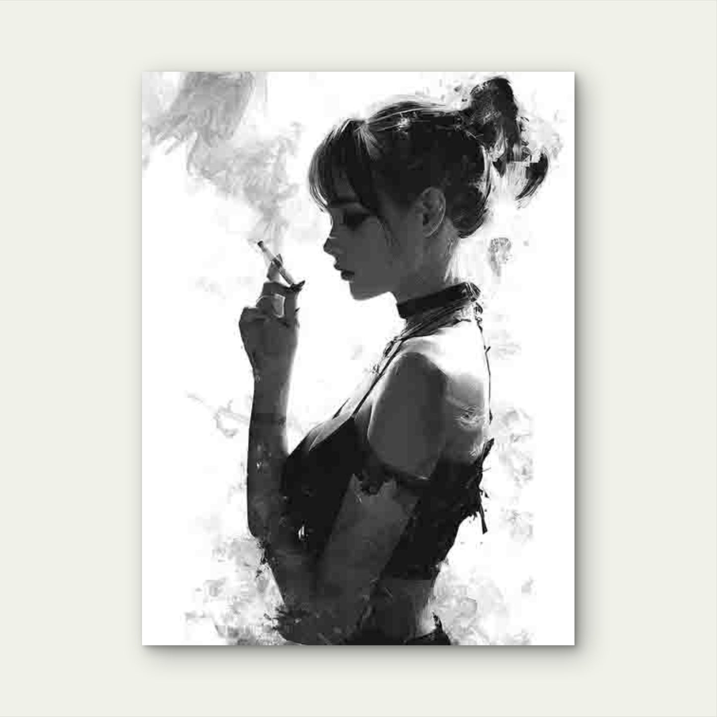 Smoking-Themed Decor 60x90cm Metal Print Ready to Hang - Bella Home Decor