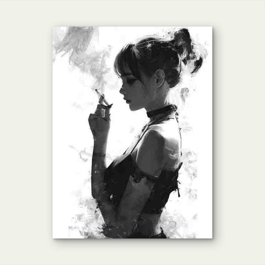 Smoking-Themed Decor 60x90cm Metal Print Ready to Hang