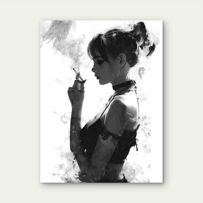 Smoking-Themed Decor Metal 40x60cm Print Ready to Hang - Bella Home Decor