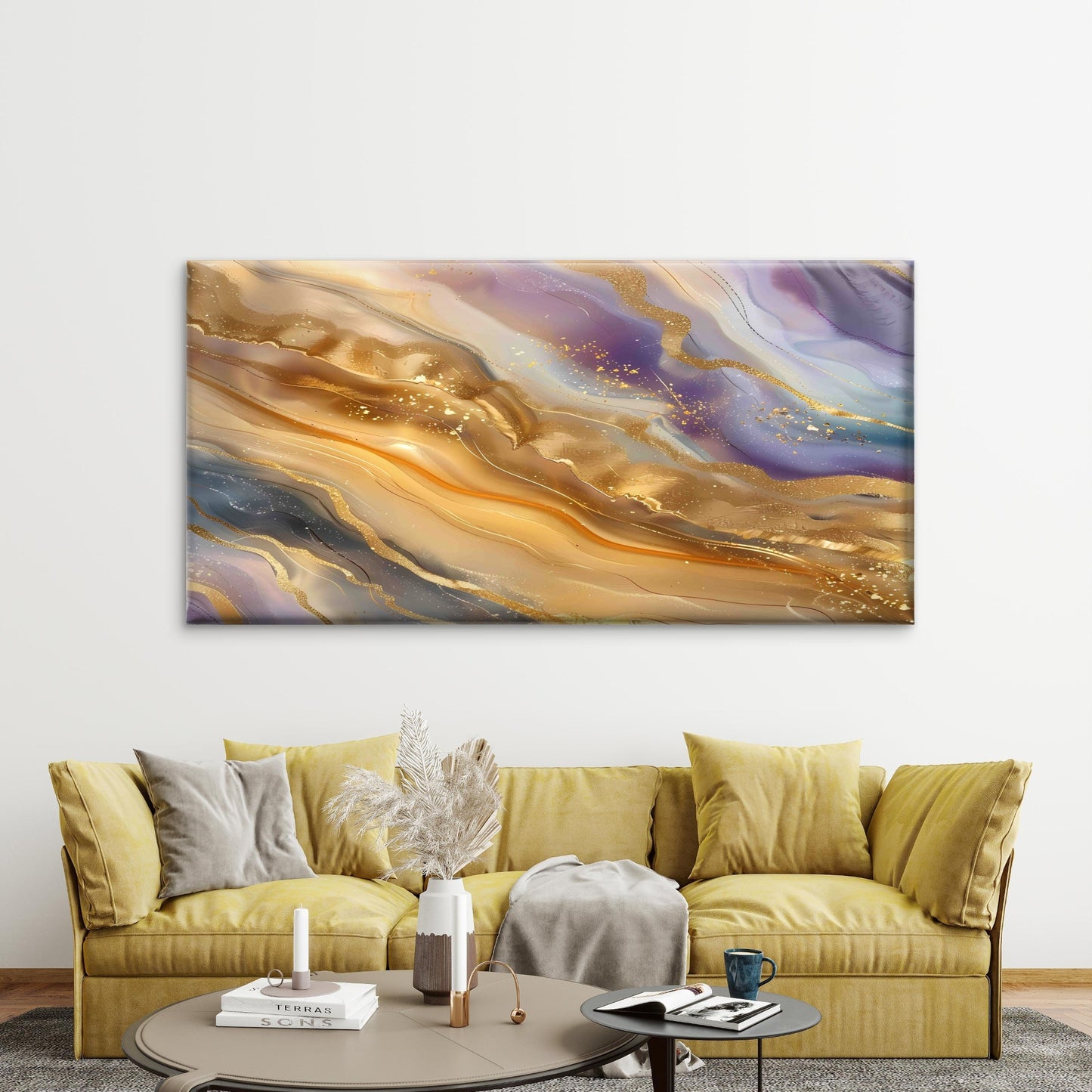 Lucid Serpentine Swirl Wall Art Canvas Office Home Room Framed 120x60cm